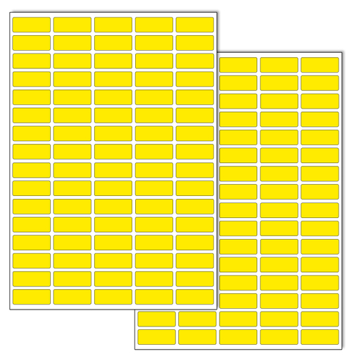 Желтые виниловые наклейки для маркировки Policomprint М8, 25х10 мм. 160 шт. Глянец.