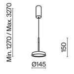 Подвесной светильник Maytoni MOD041PL-L15WG3K