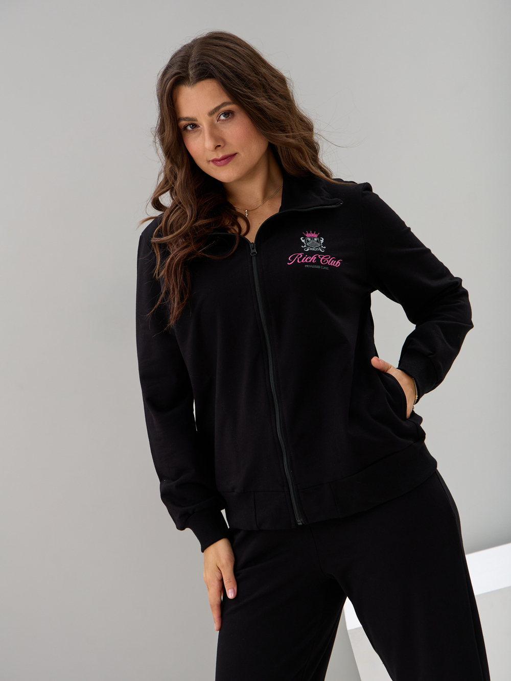 Костюм с брюками КБ-384/черный-п