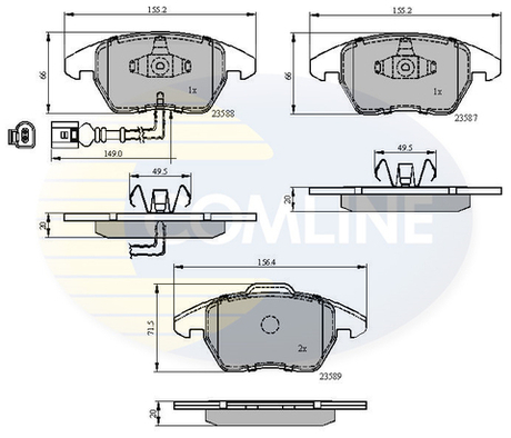 COMLINE - CBP11224-CML - Brake Pad Set, disc brake