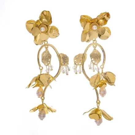 Серьги с цветами