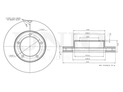 Диск тормозной передний UNIO BRD-20451