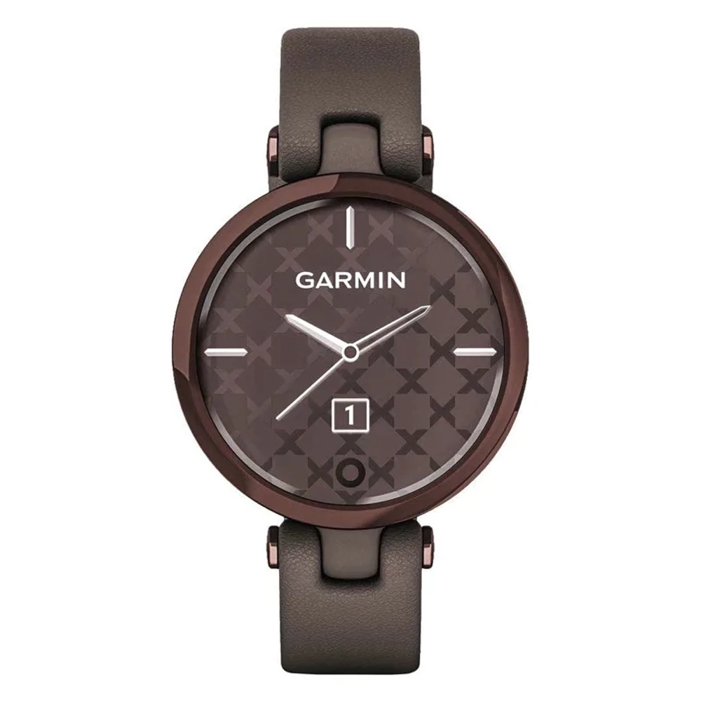 Смарт-часы Garmin Lily темно-бронзовый безель, корпус цвета Paloma и итальянский кожаный ремешок 010-02384-B0
