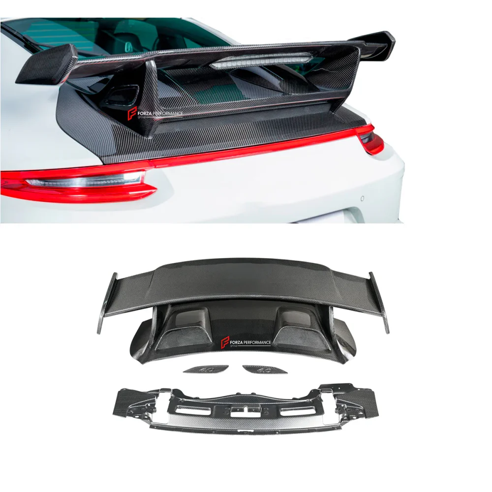 Карбоновое заднее антикрыло с крышкой двигателя для PORSCHE 911 991.2 GT3 2015–2020 Порше