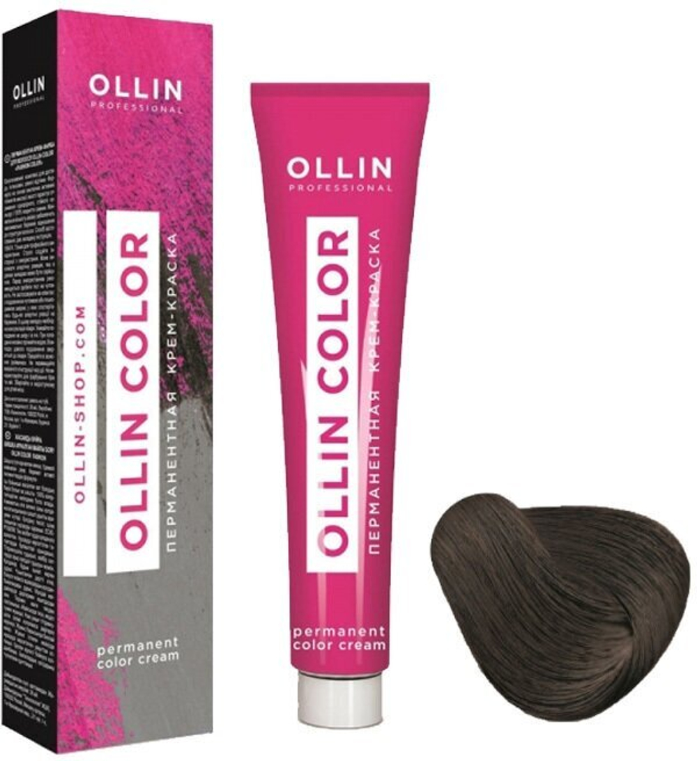 OLLIN COLOR 4/3 шатен золотистый 60мл Перманентная крем-краска для волос