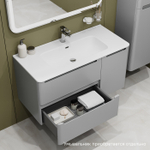 Тумба подвесная IDDIS Edifice, 100 см, светло-серый, EDI10L0i95