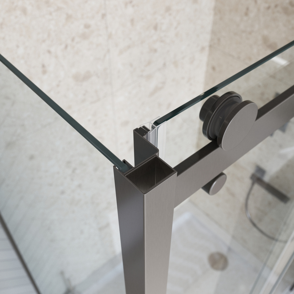 Душевой уголок BelBagno MARINO-2-AH-1-140/80-C-GM 140х80см профиль оружейная сталь, стекло прозрачное