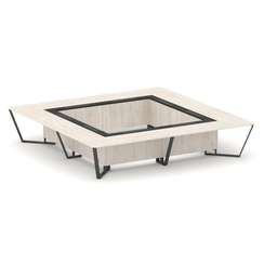 Steel Meet Стол переговорный квадратный KMK-PR.B.SP-20K2 Денвер Светлый/Графит Глянец/Металл Антраци