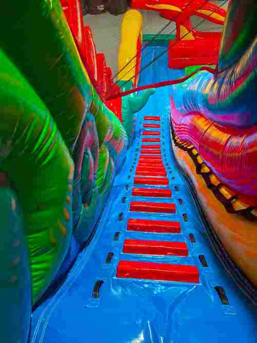 Коммерческий надувной батут-горка «Огненный дракон», 11*6*8,5 м