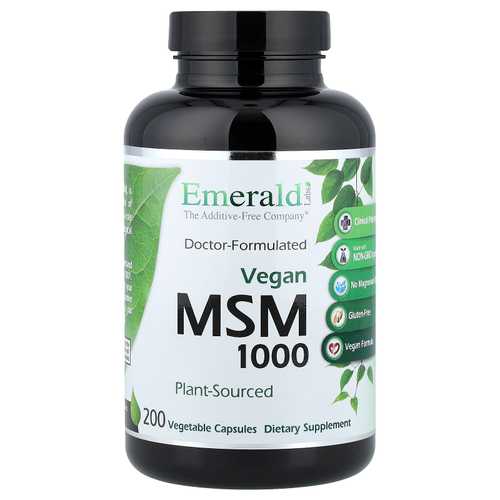 Emerald Laboratories, МСМ 1000, 200 растительных капсул (1000 мг в капсуле)