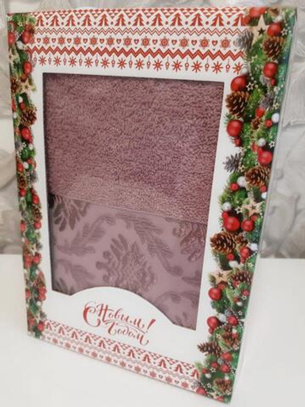 Полотенце махровое в подарочной упаковке, 100% хлопок, Турция.