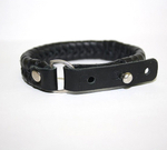 Кожаный плетёный браслет "Чёрный змей" TRONIN N-55BL