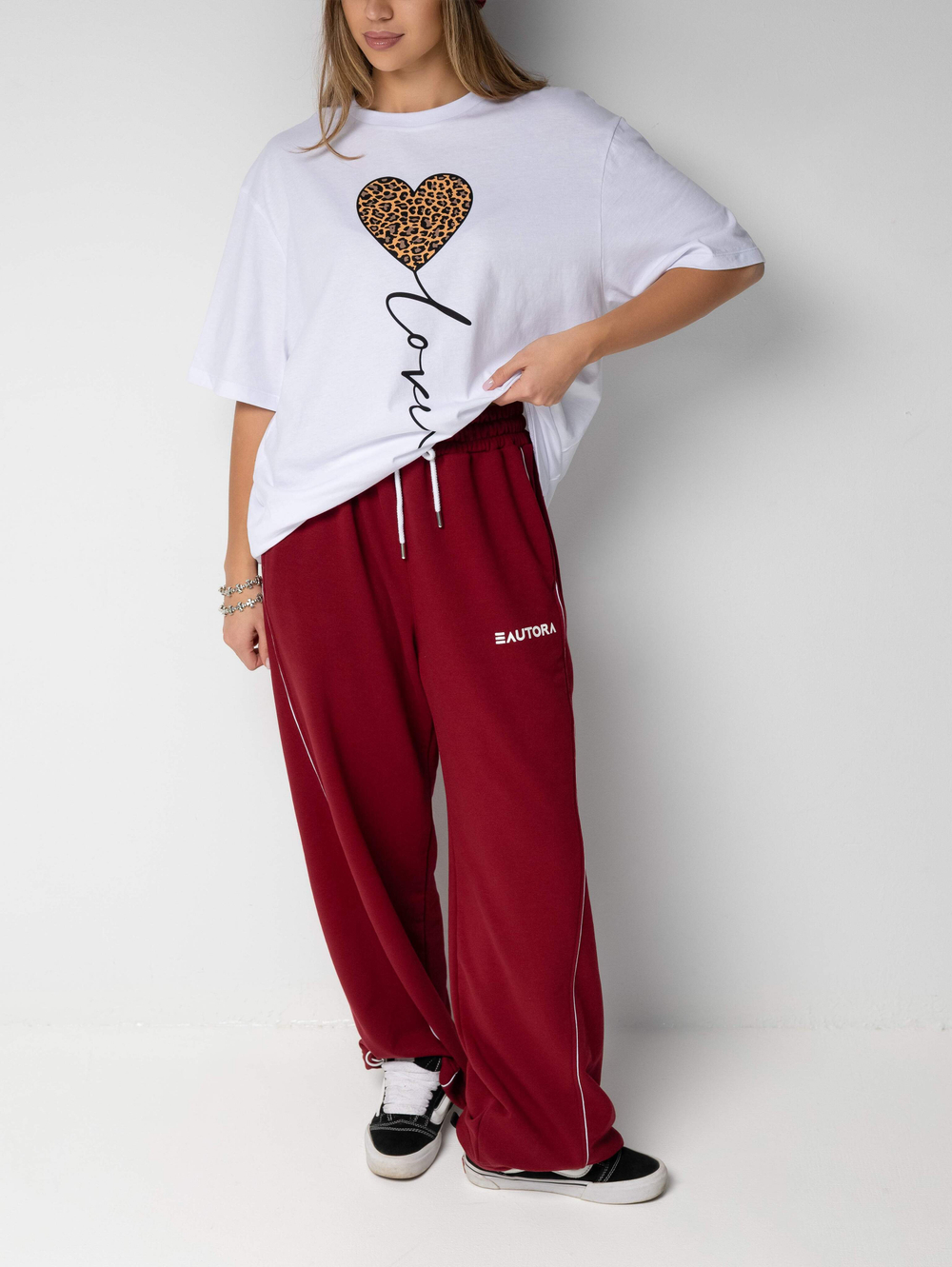 Футболка оверсайз с принтом длинная17