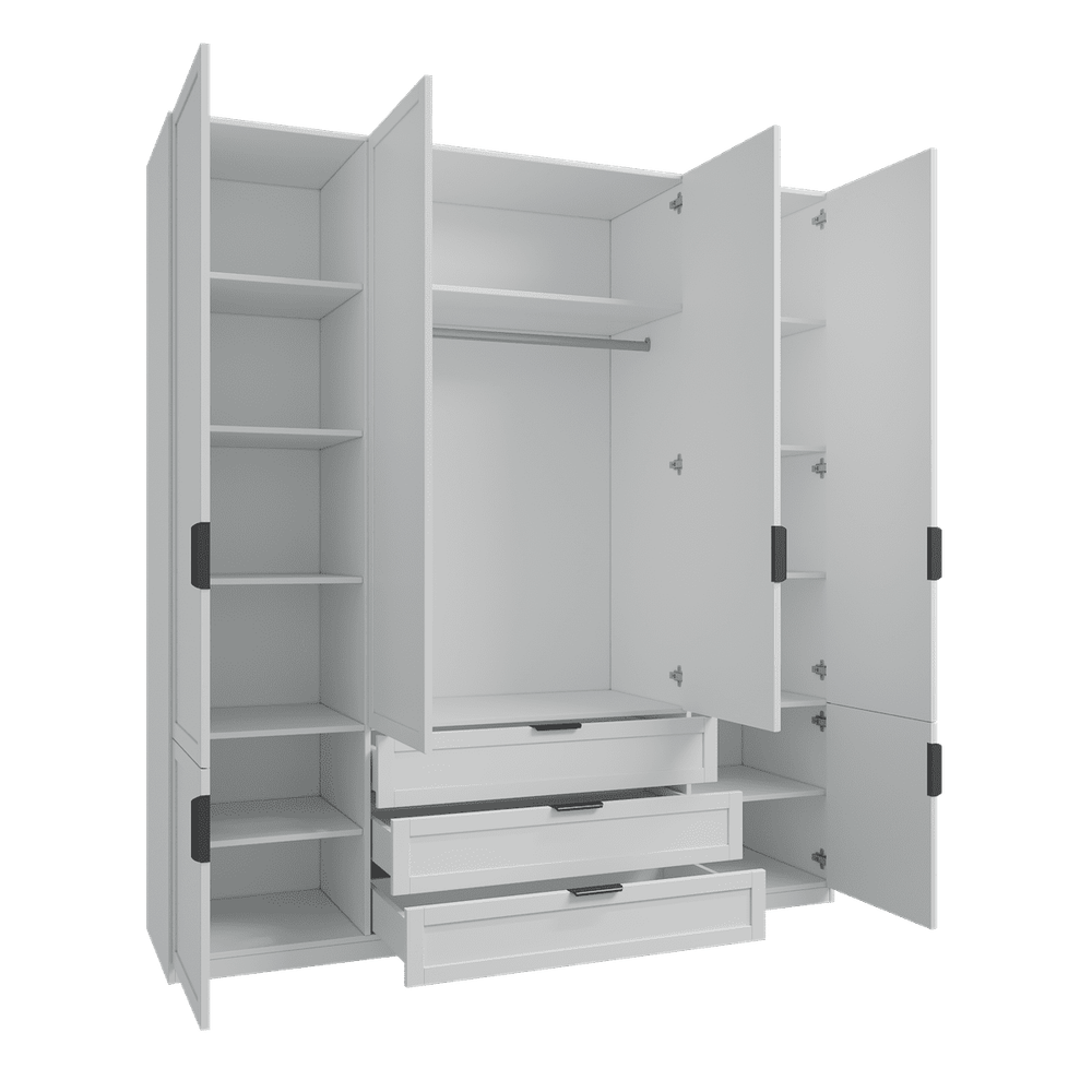 Шкаф распашной Нордик - 4, белый