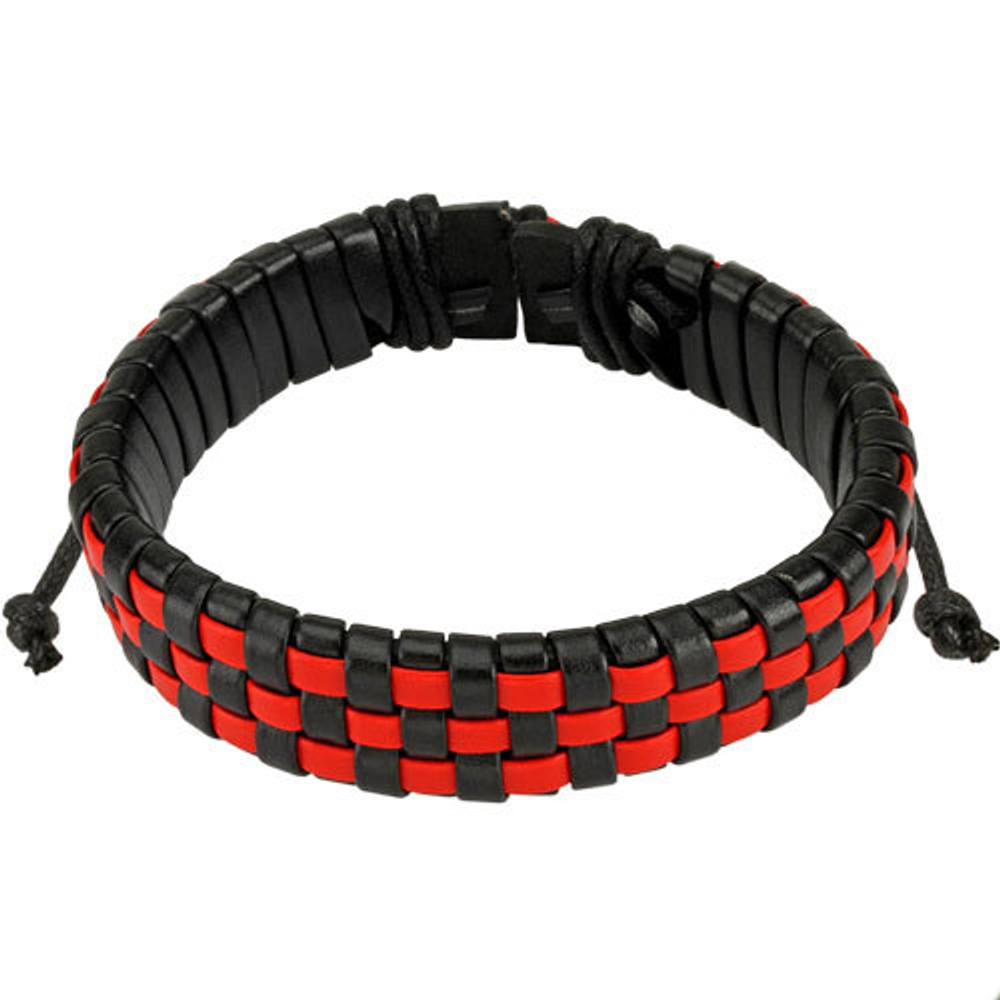 Мужской браслет изнатуральной кожи SPIKES SL0175-KR