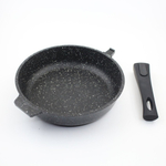 Сковорода алюминий, 24 см, антиприг, Алтей, Granit Perfection black, 02-2450-100, съем руч