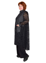 Платье-рубашка с кружевом Эстрада