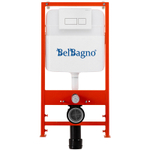 Инсталляция BelBagno BB026/BB042BL с Белой глянцевой клавишей смыва