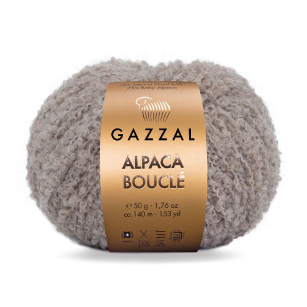 Пряжа для вязания Alpaca Boucle 122 Gazzal
