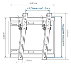 Кронштейн для телевизора Arm Media STEEL-6 черный 15;-47; макс.35кг настенный наклон