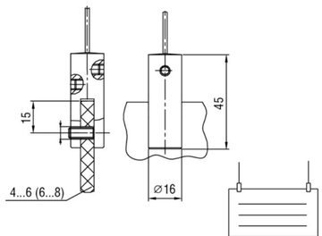 Кронштейн ТС 5.03 (01) S=4-6 (6-8) мм, серебро зеркальное