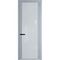 Алюминиевая дверь 3AGP серебро стекло белый триплекс