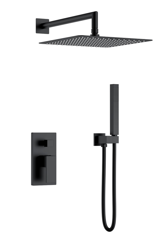Смеситель встроенный для душа QUBIC Matt Black