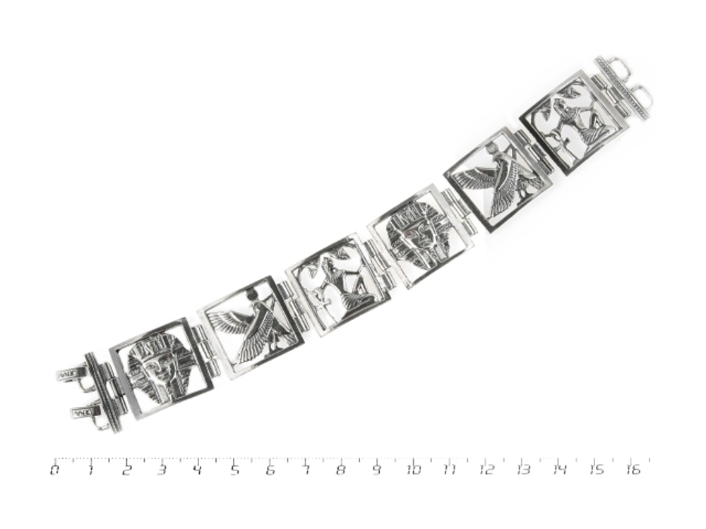 "Карнак" браслет в серебряном покрытии из коллекции "Египет" от Jenavi с замком пряжка