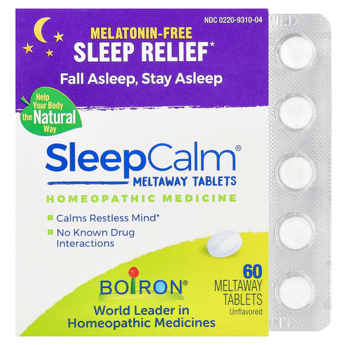 Boiron, SleepCalm®, без добавок, 60 таблеток для рассасывания