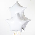 Шар (18"/46 см) Звезда, Белый