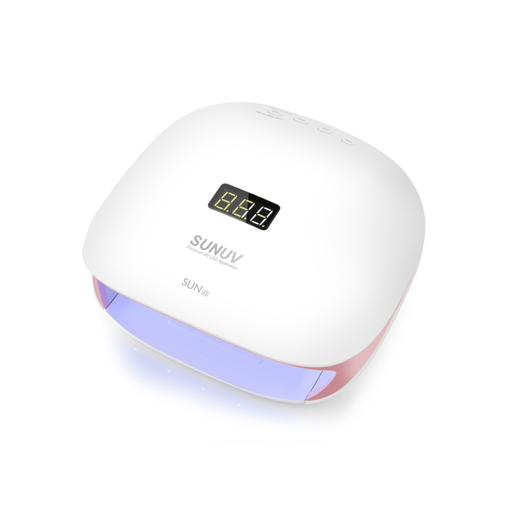 Лампа УФ SUN-4S для сушки ногтей с кварцевыми диодами розовая