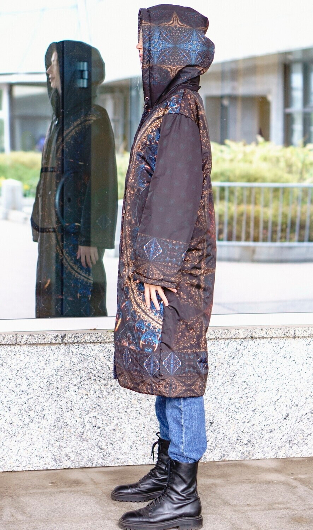 Двустороннее пальто-парка