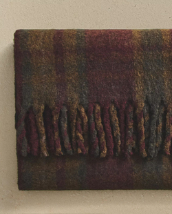 Zara Home - Плед из альпаки в клетку с бахромой, коричневый, 140x190 см