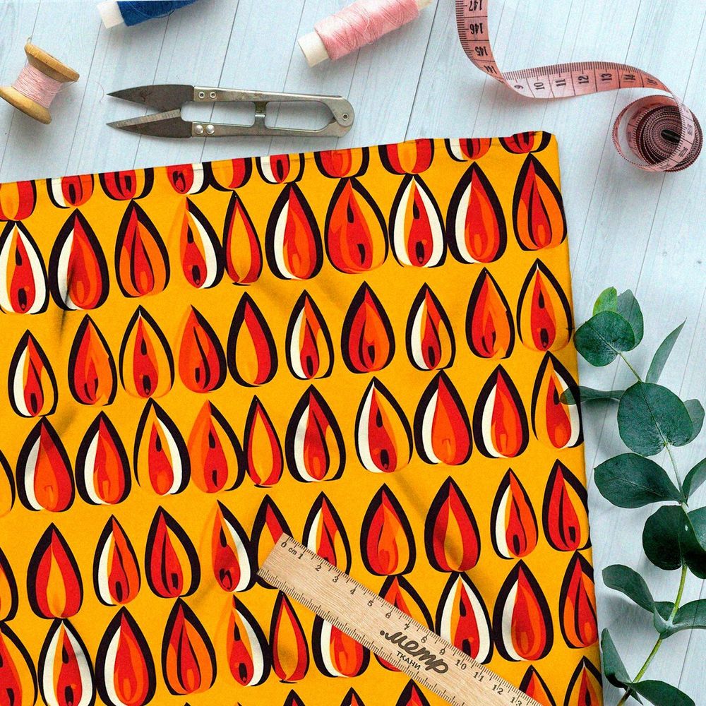 Ткань Барби пиксельные эмоции