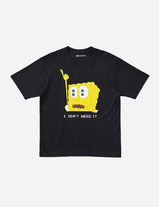 Uniqlo Sponge Bob CPFM Need Black Tee