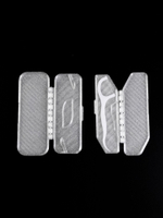 Набор стоматологических дорожных контейнеров для 1-й и 2-х зубочисток с нитью — флоссеров, белый, полупрозрачный