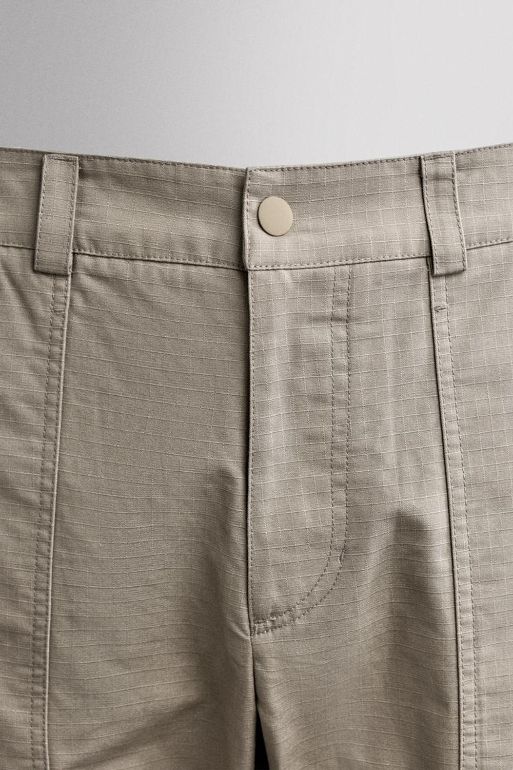 ZARA БРЮКИ TAPERED FIT ДЛЯ СКАЛОЛАЗАНИЯ, ЦВЕТ СЛОНОВОЙ КОСТИ