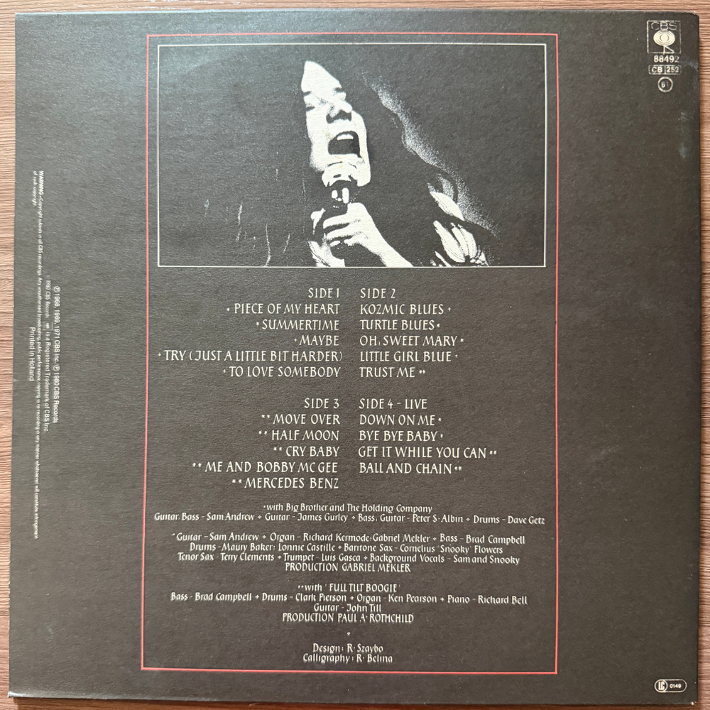 Janis Joplin – Anthology 2LP (Голландия 1980г.)Т