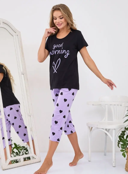 Пижама х/б бриджи+футболка УБФ0042