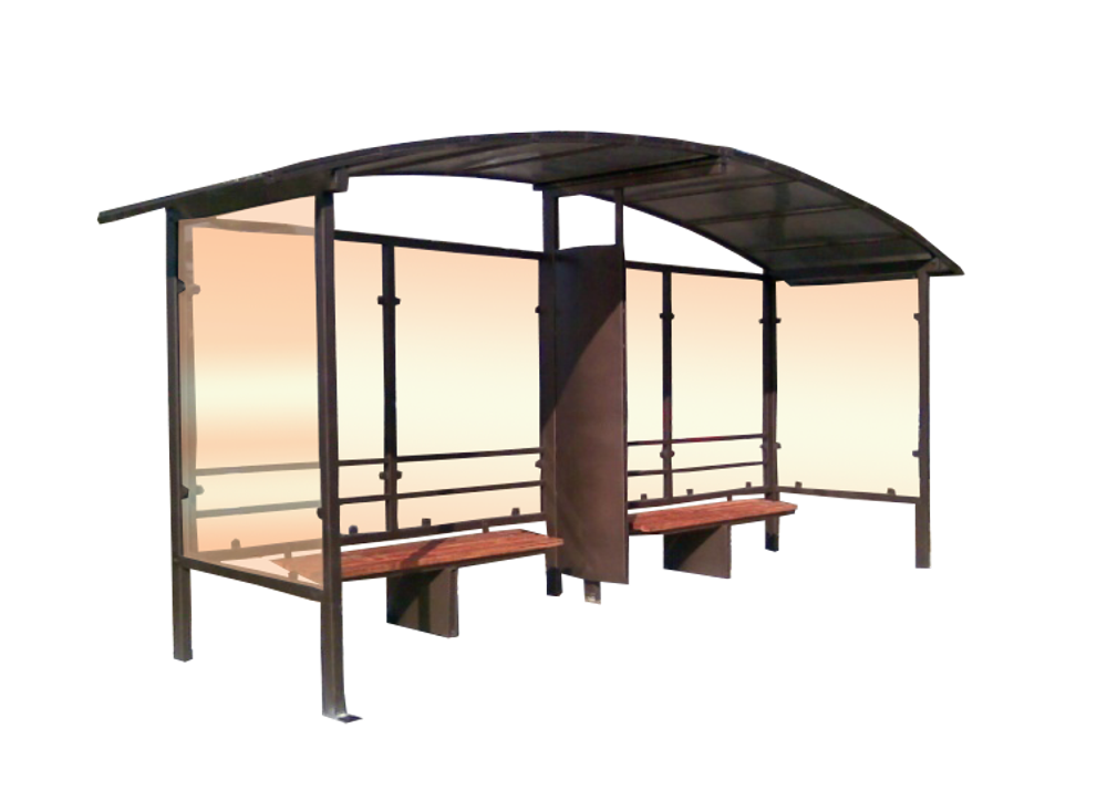 Остановочный павильон А-71 каленое стекло