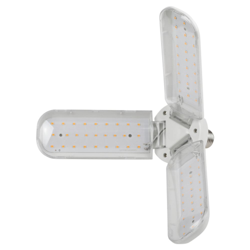 Фитолампа для растений светодиодная ЭРА FITO-24W-Ra90-E27-FOLD 3-х лепестковая полного спектра 24 Вт Е27