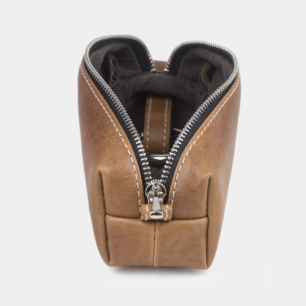 Ключница Cofre из кожи теленка бежевого цвета винтаж