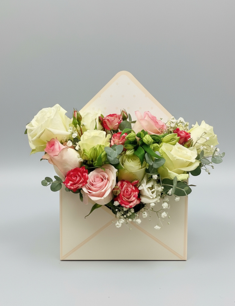 Цветы в конверте Письмо счастья