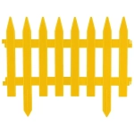 Забор декоративный GOTIKA желтый (4 секции)