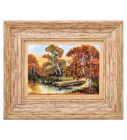 AMB-03/44 Картина «Красота природы» (с янтарной крошкой) H-32см