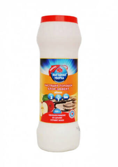 Чистящий порошок Выгодная уборка Яблоко Хлор эффект 0,4 кг