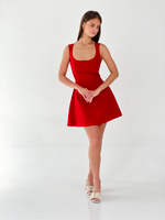 Платье мини со сборочками