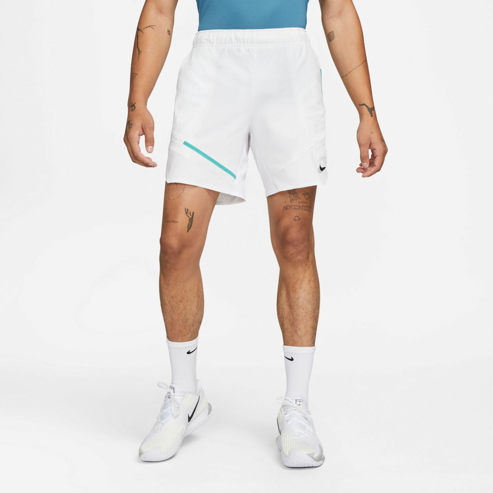 Мужские теннисные шорты Nike Court Flex Slam Shorts Men - White, Turquoise