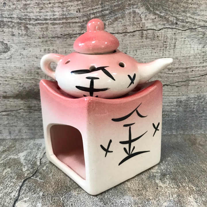 Аромалампа Чайник подставка квадратная цвет красный 12 см