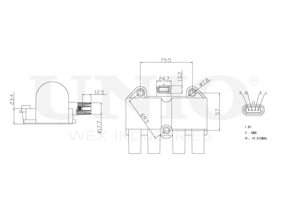 Катушка зажигания UNIO IGC-20008
